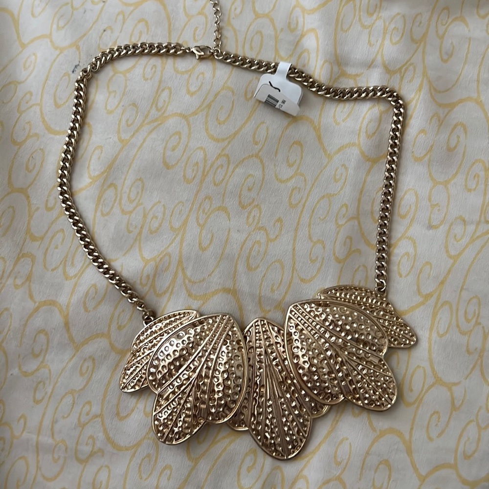 Golden statement necklace